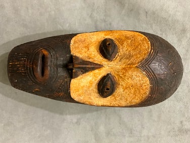 CONGOLESE LEGA FACE MASK (LUKWAKONGO). - Height approximately: 17 inches.