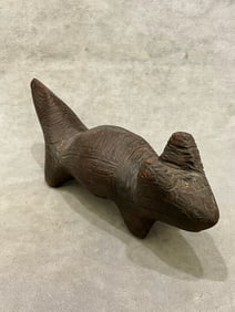 CONGOLESE LEGA MUGUGUNDU ANIMAL FIGURE. - Length approximately: 10.5 inches.