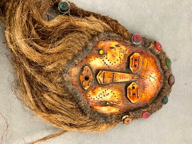 CONGOLESE LEGA PEOPLE LEGA LUKWAKONGO MASK. - Height: 18 inches.