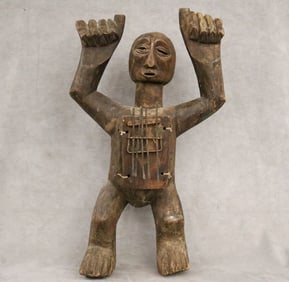 CONGOLESE ZANDE PEOPLES ANTHROPOMORPHIC INSTRUMENT, - Height:.