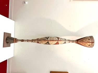 GUINEAN BAGA SOCIETY SERPENT HEADDRESS. - Height: 77 inches.