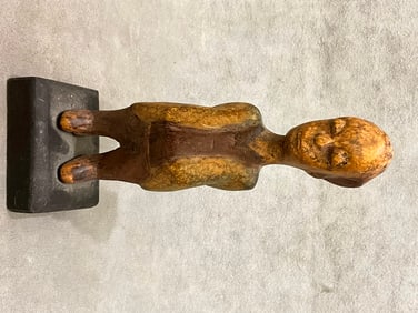 IVORY COAST BAULE PEOPLES WESTERN STYLE MAN FIGURINE, - Height:.