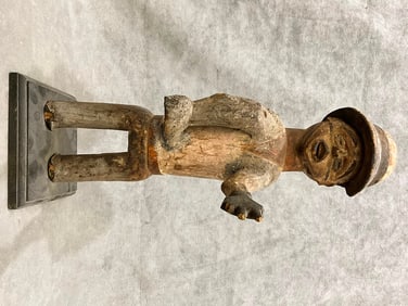 IVORY COAST BAULE PEOPLES WESTERN STYLE STATUETTE, - Height:.