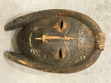 IVORY COAST DJIMINI LIGBI DO SOCIETY MASK, - Height:.