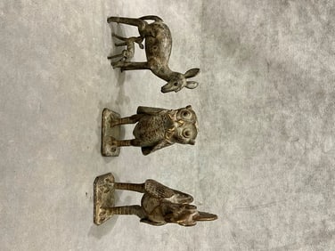 IVORY COAST LARGE BRONZE GOLD WEIGHTS, - Approximate height:.