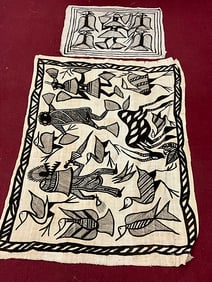 IVORY COAST SENUFO PEOPLE KORHOGO MUD CLOTHS, - Size:.