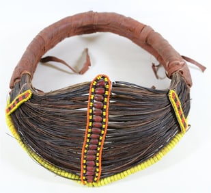 KENYAN SUMBURU TRIBAL PEOPLES MPORRO COLLAR, Mid-to-late 20th century. - Diameter: 12 inches.