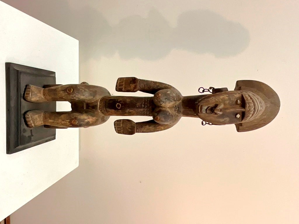 MALIAN BAMANA WOOD FEMALE NYELENI FIGURE, - Height:. (1 of 13)