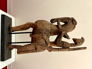 MALIAN DOGON EQUESTRIAN FIGURE. - Height: 55 inches.