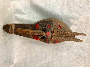 MALIAN MARKA PEOPLE ADORNED MASK, - Height:.