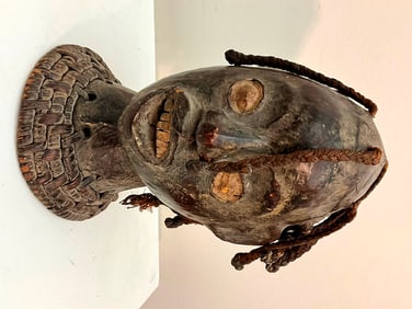 NIGERIAN EKOI PEOPLE HEAD CREST. - Height: 10 inches.