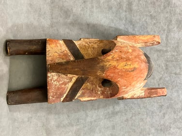 NIGERIAN IGBO IZZI OGBODO ENYI HELMET MASK, - Height approximately: 19 inches.