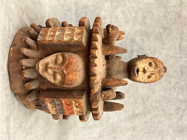 NIGERIAN IGBO PEOPLE IKENGA HELMET, - Height:.