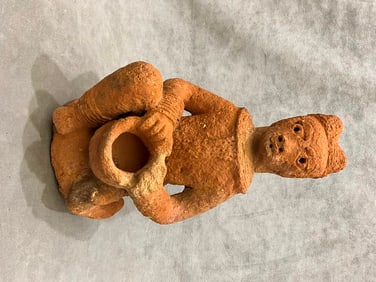 NIGERIAN NOK PEOPLE TERRACOTTA. - Height approximately: 12 inches.