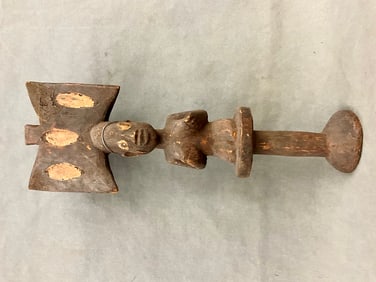 NIGERIAN SANGO STAFF (OSE SANGO). - Height: 16.5 inches.