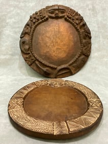 NIGERIAN YORUBA DIVINATION TRAYS (OPON IFA), - Diameter: large: 14.25 inches