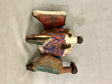 NIGERIAN YORUBA PEOPLE GELEDE MASK. - Height: 9 inches.