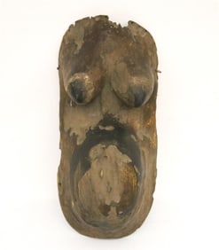 TANZANIAN MAKONDE LIPIKO BODY WOODEN HELMET MASK, 20th century. - height: 20 inches.