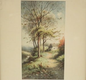 B.E. GOLBY (American, 20th Century). The White House by the River The White House by the River The