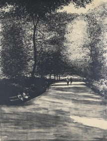 HAROLD ALTMAN (American, 1924-2003). Woodland Scene, Limited edition lithograph number 3 of an