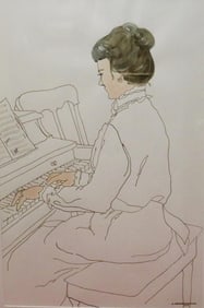 MARGARET GRAHAM KRANKING (American, 1930-2013). Etude (Study), 1979, Ink and watercolor wash on
