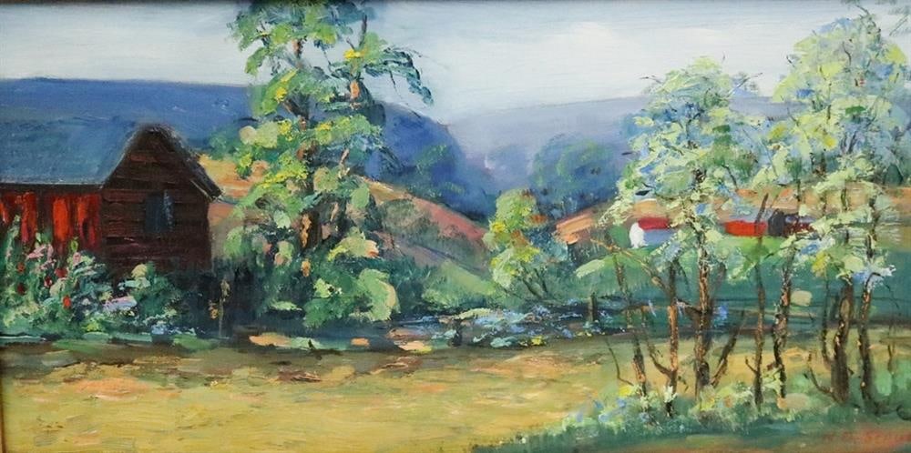 RICHARD D SCHULTZ (American, 1915 - 2007). Callie's Far, Oil on canvas. Signed lower right hand (1 of 7)