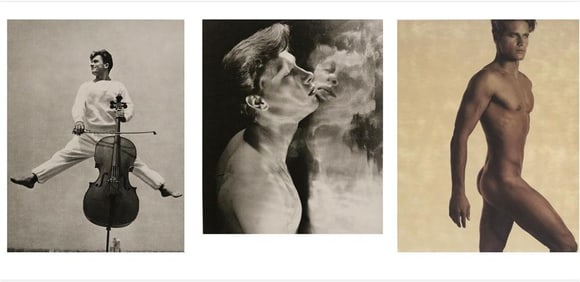 SELECTION OF THREE BLACK-AND-WHITE WORKS ON PAPER.