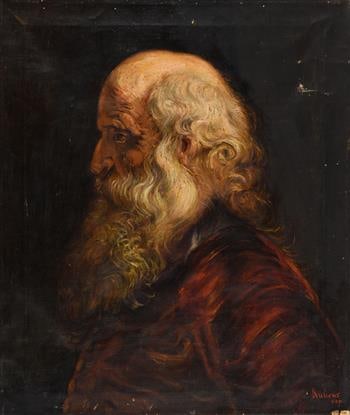 IMITATOR OF PETER PAUL RUBENS (Flemish, 1577 - 1640). Study of the Head of an Old Man, Late 19th (1 of 11)