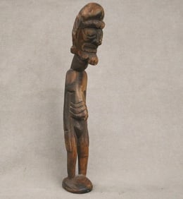 EASTER ISLAND MOAI KAVAKAVA WOODEN FIGURE, - height: 10 inches.