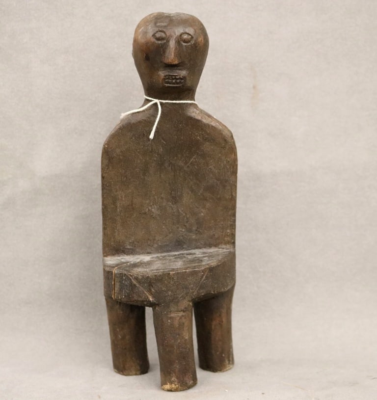 FILIPINO IFUGAO CHIEF'S CHAIR FROM LUZON ISLAND. - Height: 8.75 inches. (1 of 10)