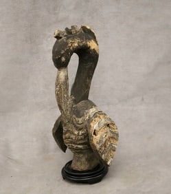 PAPUA NEW GUINEA MIDDLE SEPIK RIVER BIRD. - Height:. 10.5 inches (incuding base).