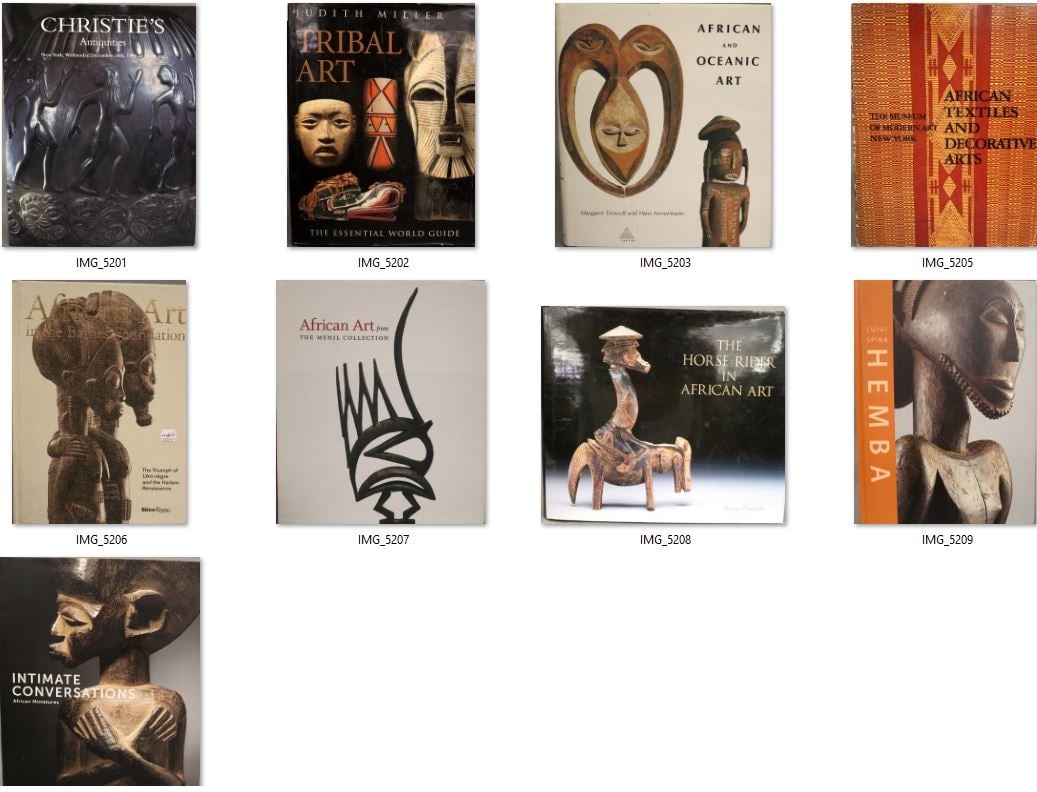 SELECTION OF EIGHT BOOKS ON AFRICAN OBJECTS OR ARTIFACTS, (1 of 20)