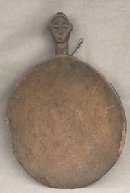 CONGOLESE LUBA OR HEMBA WOODEN LADLE, - Height: 14 inches.