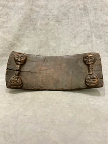 CONGOLESE LUBA PEOPLE STOOL. - Length: 14 inches