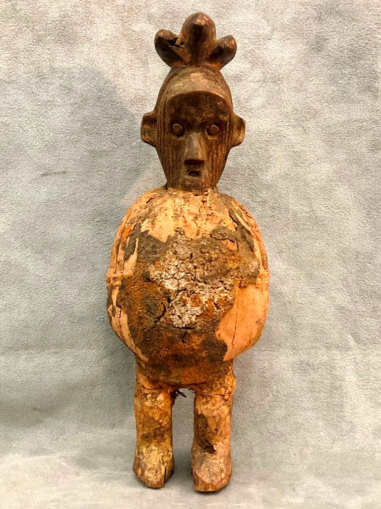 CONGOLESE TEKE BATEKE POWER RELIQUARY FIGURE. - Height: 12 inches. (1 of 10)