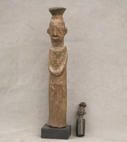 CONGOLESE YAKA WOODEN FIGURES, - height: 21 inches.