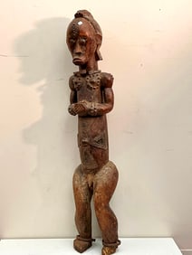 GABONESE FANG PEOPLE NLO BYERI HEAD. - Height: 50 inches.