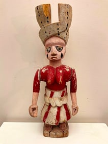 IVORY COAST BAULE COLON FIGURE. - Height: 19 inches.
