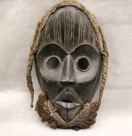 IVORY COAST DAN PEOPLE MASK, - Height: 10.5 inches.