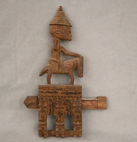 MALIAN DOGON DOOR LOCK, - Height: 17 inches.