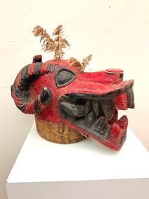 NIGERIAN OTAKAGU SPIRIT HELMET MASK, - Height:.