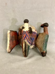 NIGERIAN YORUBA PEOPLE GELEDE MASK. - Height: 9 inches.