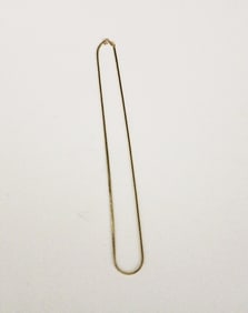 14K YELLOW SQUARED HERRINGBONE-LINK FLEXIBLE CHAIN NECKLACE,