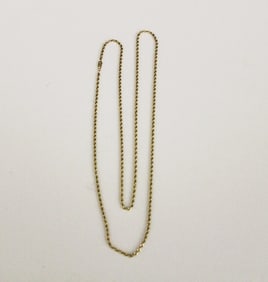 14K YELLOW GOLD FLEXIBLE ROPE CHAIN NECKLACE, - L: 30 in. Wt. 6 dwt.