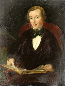 ENGLISH SCHOOL (Early 19th century). Portrait of Edwin Story of St. John's College, Cambridge, 1851,