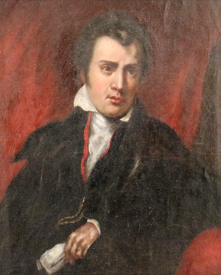 ENGLISH SCHOOL (19th century). Regency Gentleman, Oil on canvas. Unsigned. Framed. (1 of 13)