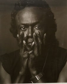 ANNIE LEIBOVITZ (American, born 1949). Portrait of Miles Davis, circa 1989, Photograph. Unsigned.