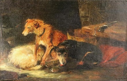 CONTINENTAL SCHOOL (19th century). Oil on canvas. Unsigned. Unframed.