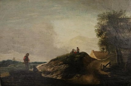 NORTHERN EUROPEAN SCHOOL (19th century). The Young Fisherman, Oil on canvas. Unsigned. Unframed.