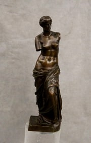 FERDINAND BARBEDIENNE (French, 1810-1892). The Aphrodite of Milos, circa 1890, Patinated bronze